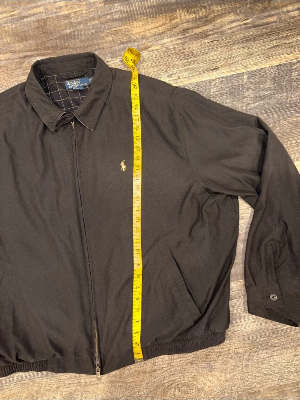 Polo Ralph Lauren Men XXL Black Harrington Jacket Full Zip Lined Pony Logo